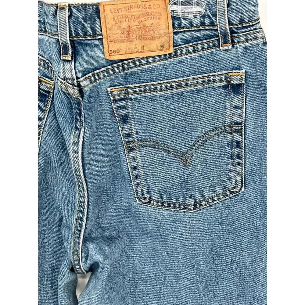Levi's 560 Loose Fit Straight Leg Jeans Size 16 Cotton‎ Denim